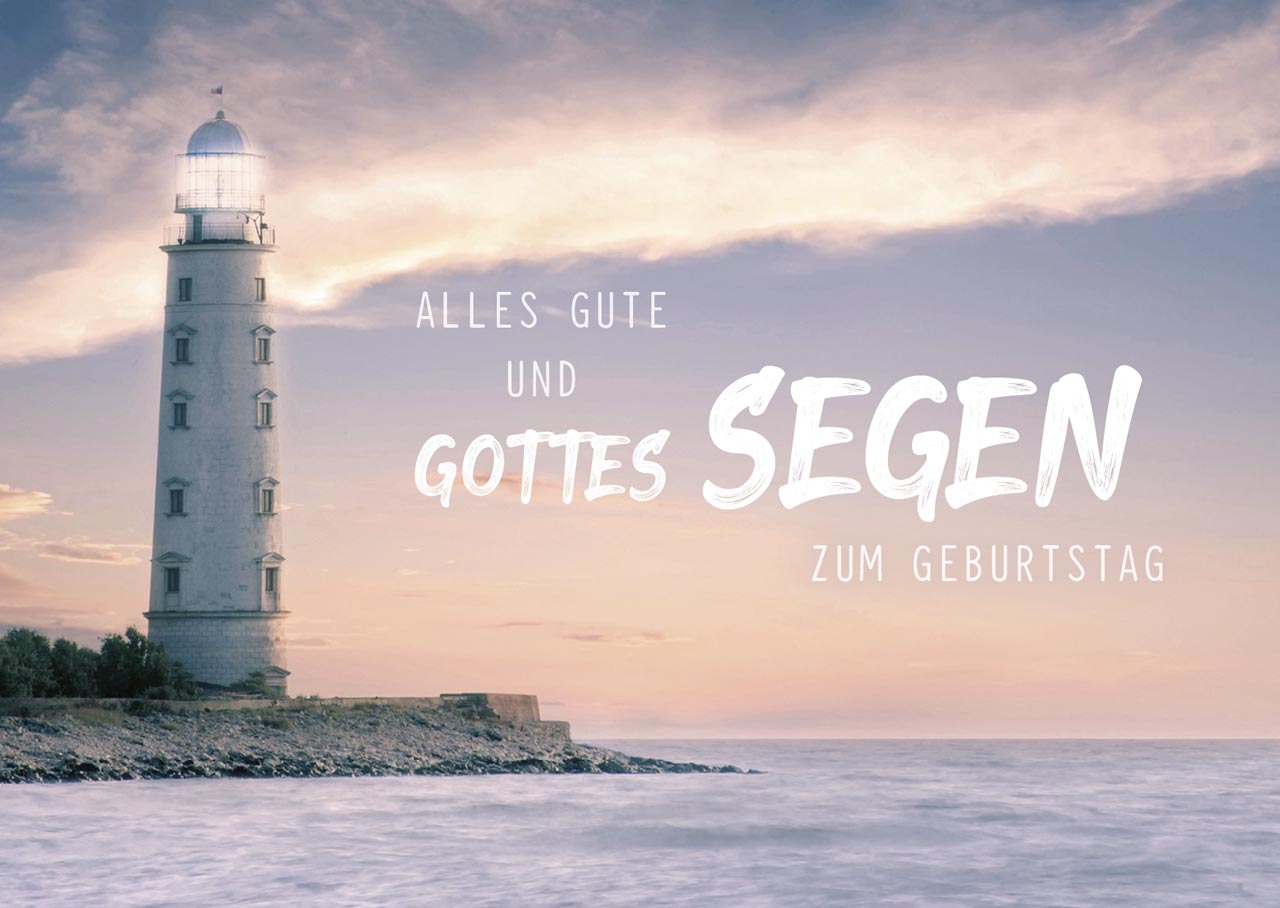 Postkarten - Postkarte Leuchtturm Alles Gute 12 Ex.