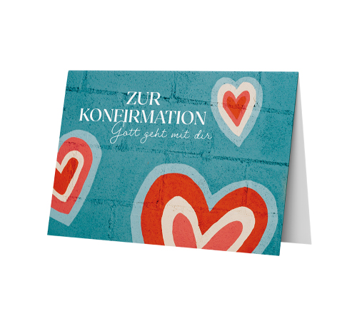 Faltkarte - Faltkarte 'Konfirmation' - Herz