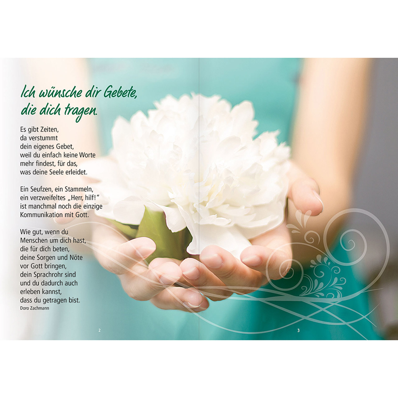 Grußheft - Gute Gedanken mögen dich trösten - Zaun Rosen