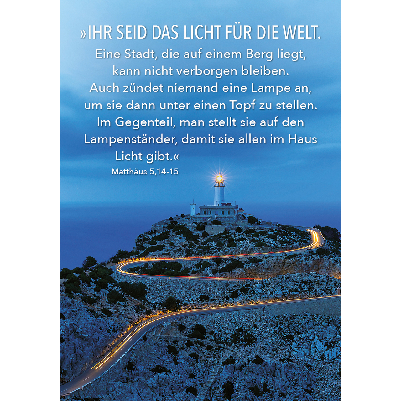 Karten-Box Papier - Jesu Worte - Boot Netz Strand Sonne Wolken