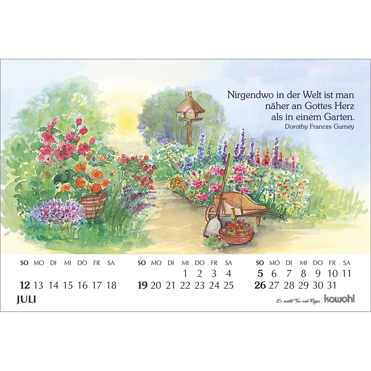 Tischkalender - Er sendet Tau und Regen 2026