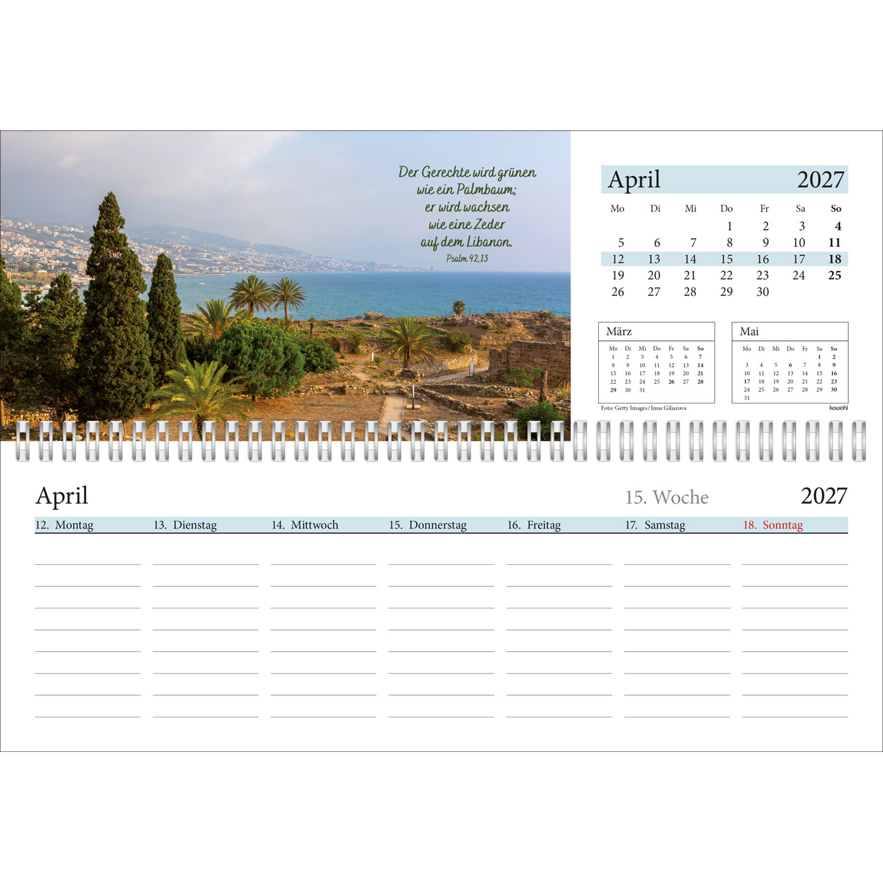 Tischkalender - In deine Hand leg ich den Tag 2027