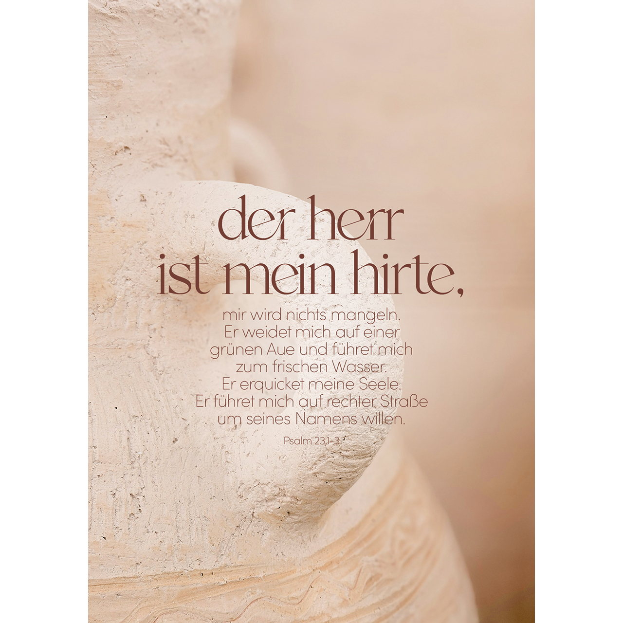 Postkarten - Der Herr ist mein Hirte - Tonkrug