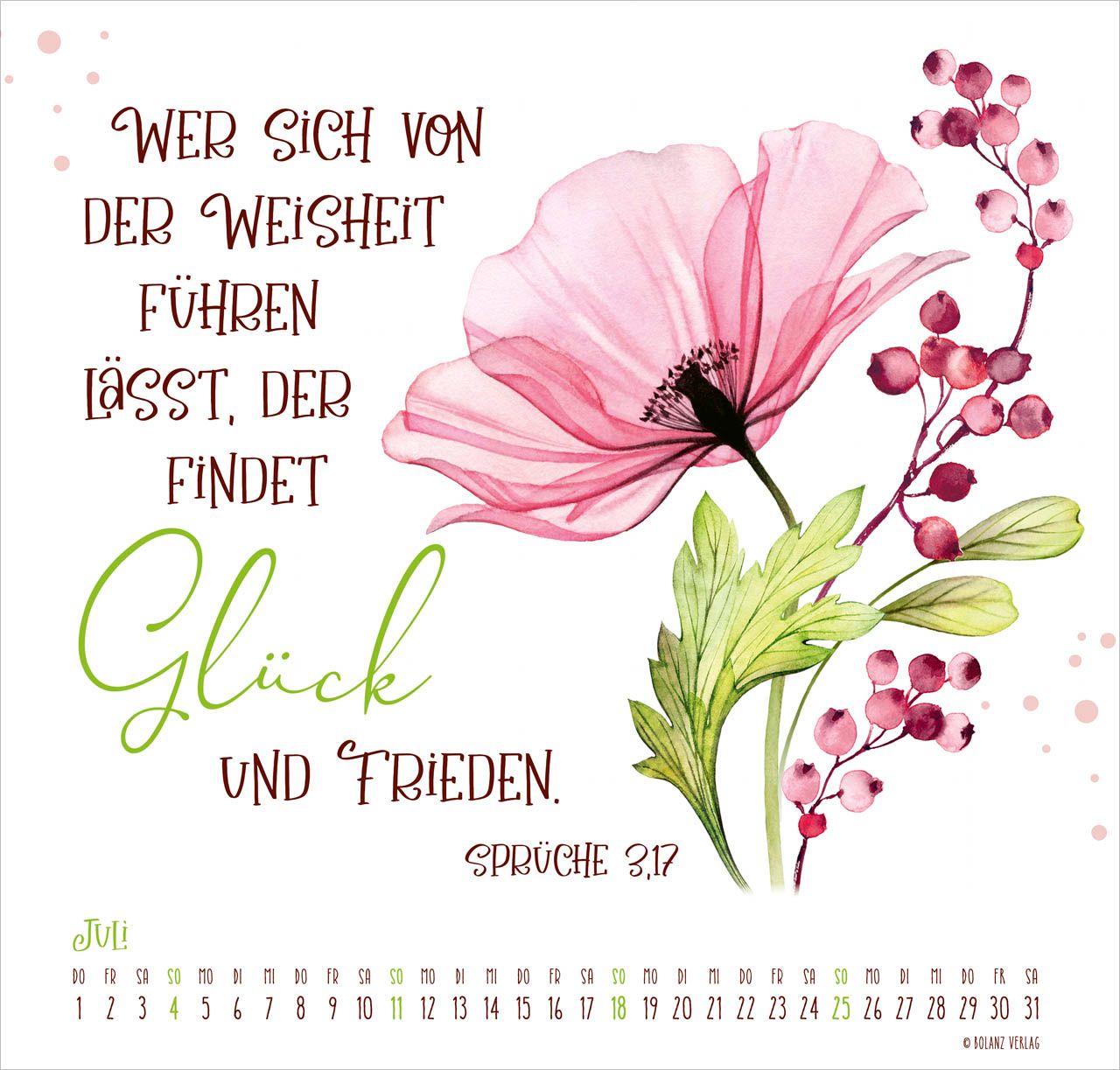 Posterkalender - Gesegnet Tag für Tag 2027