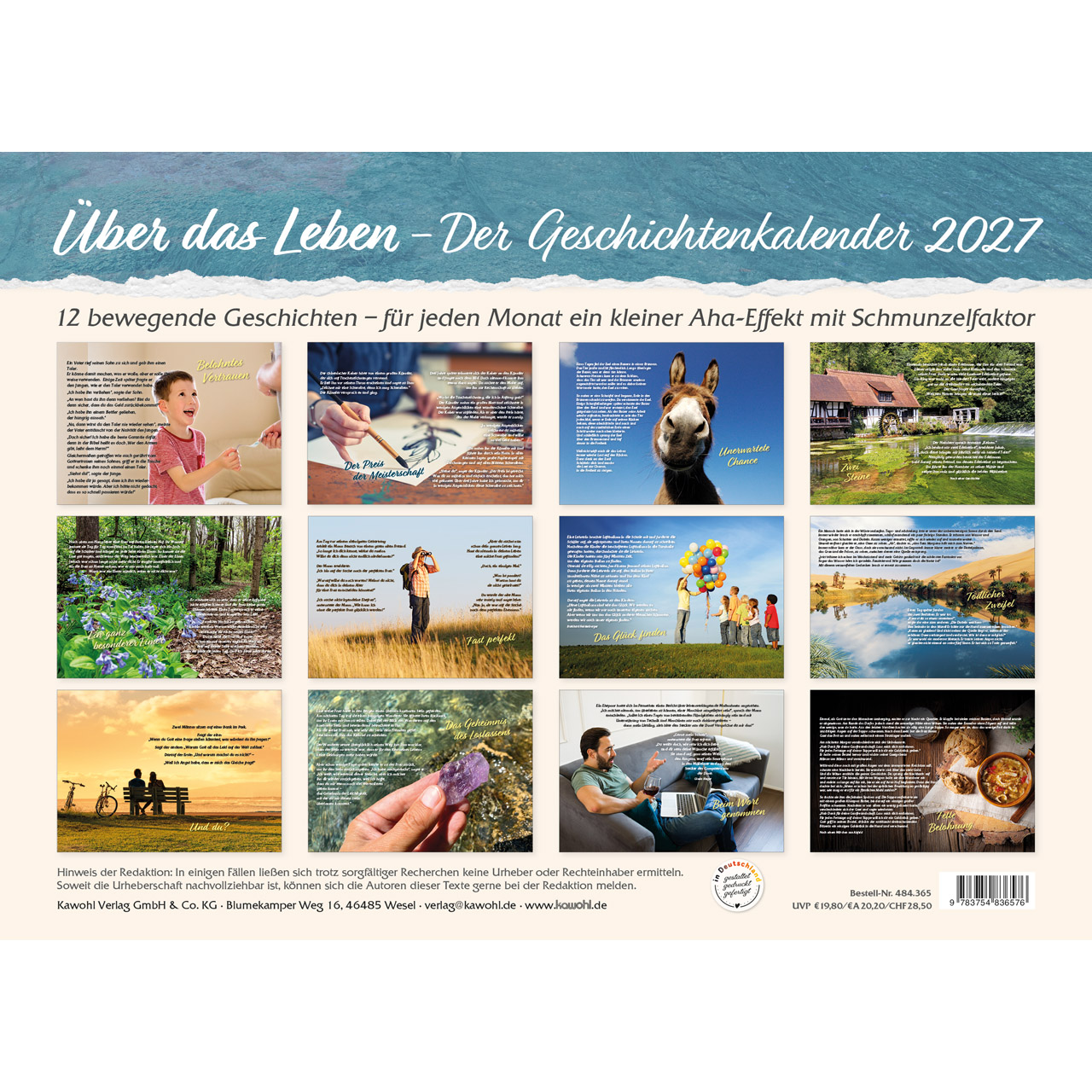 Wandkalender - Über das Leben 2027
