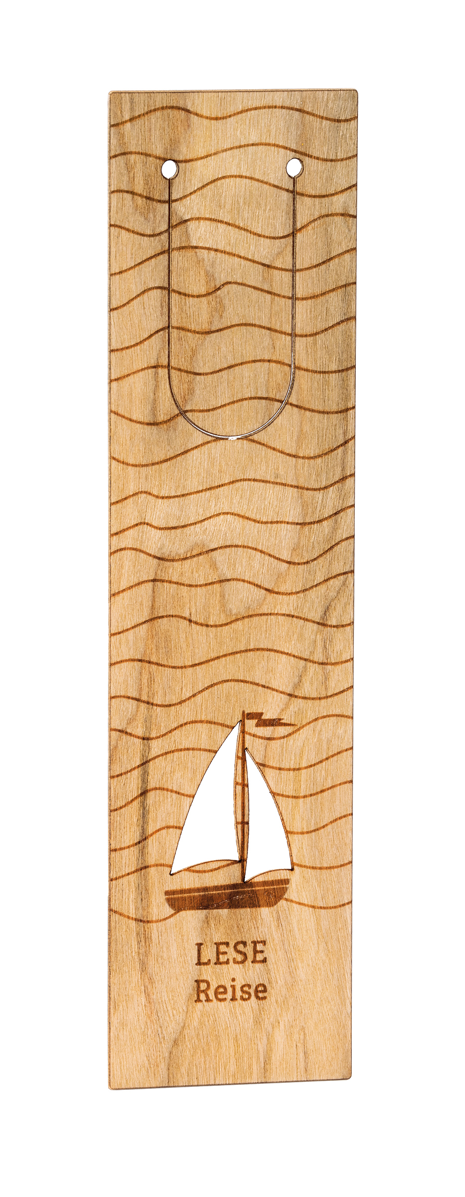 Holz-Lesezeichen 'Lesereise'
