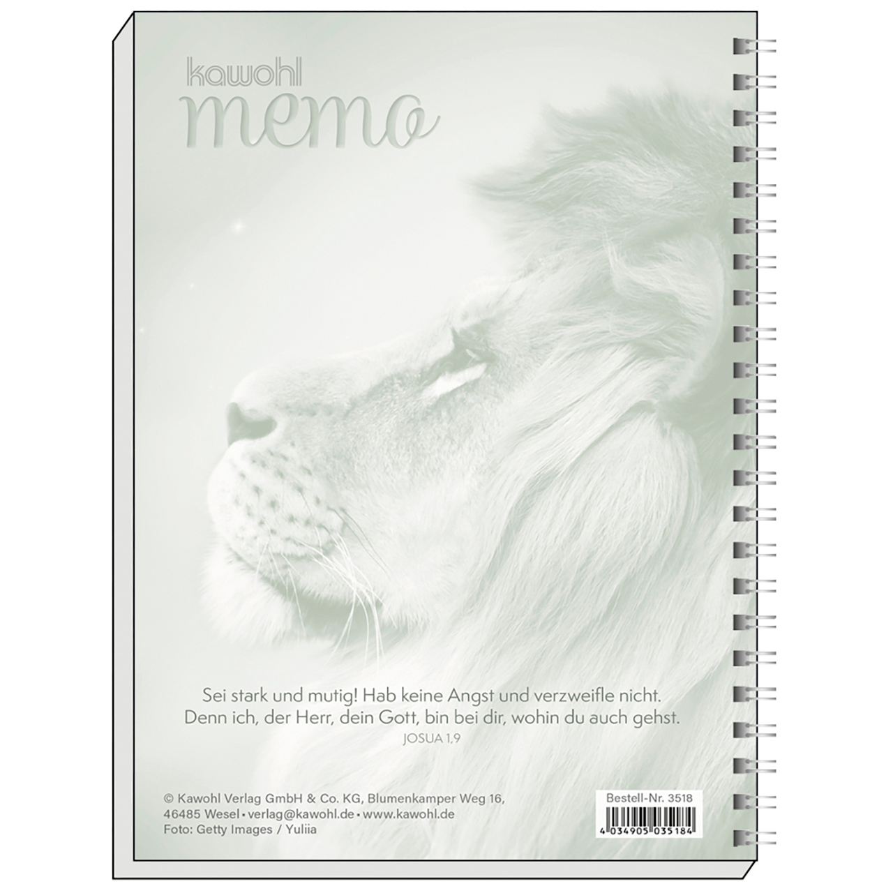 Notizbuch - stark und mutig - Löwenkopf