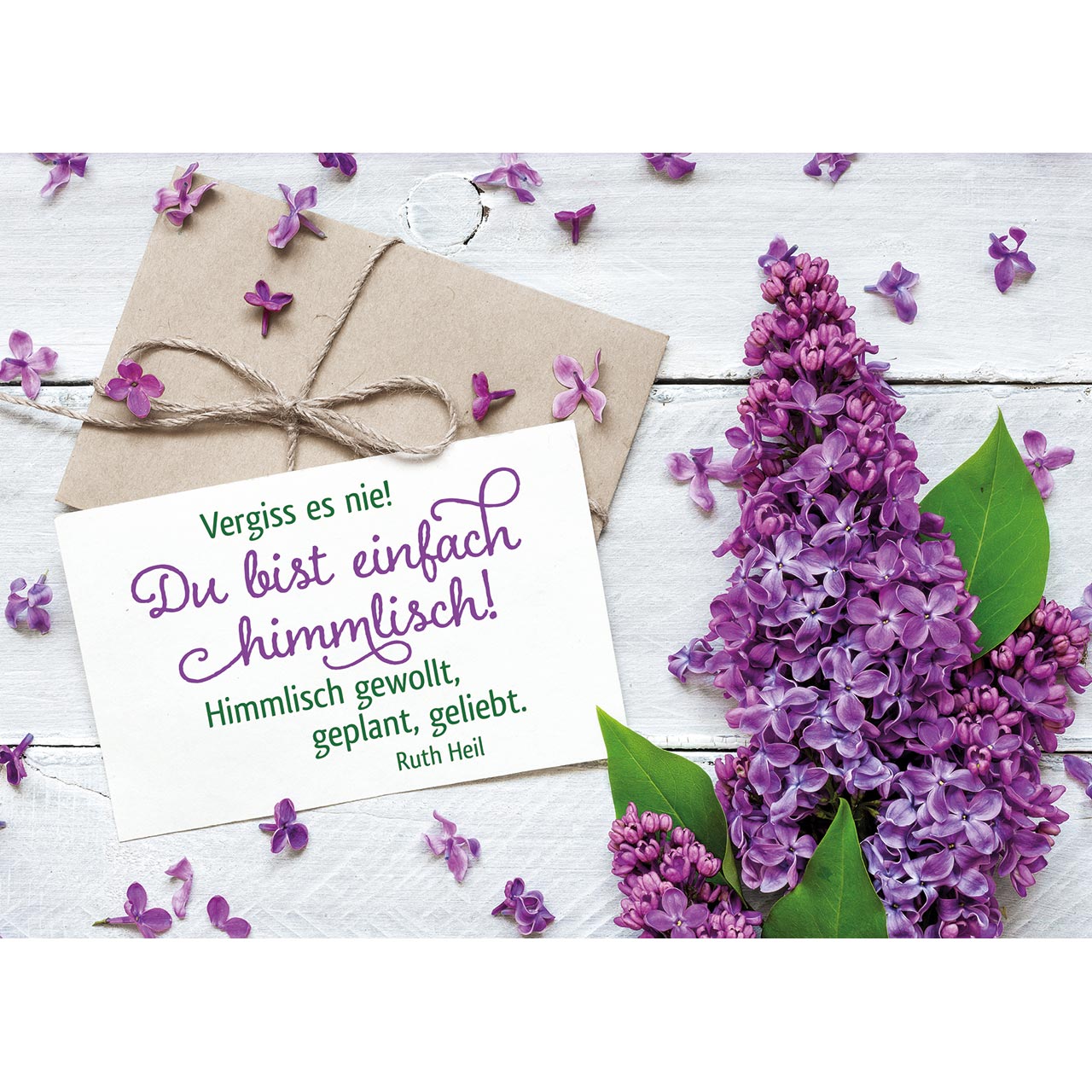 Aufstellbuch - Du bist ein Geschenk des Himmels! - Flieder / lila