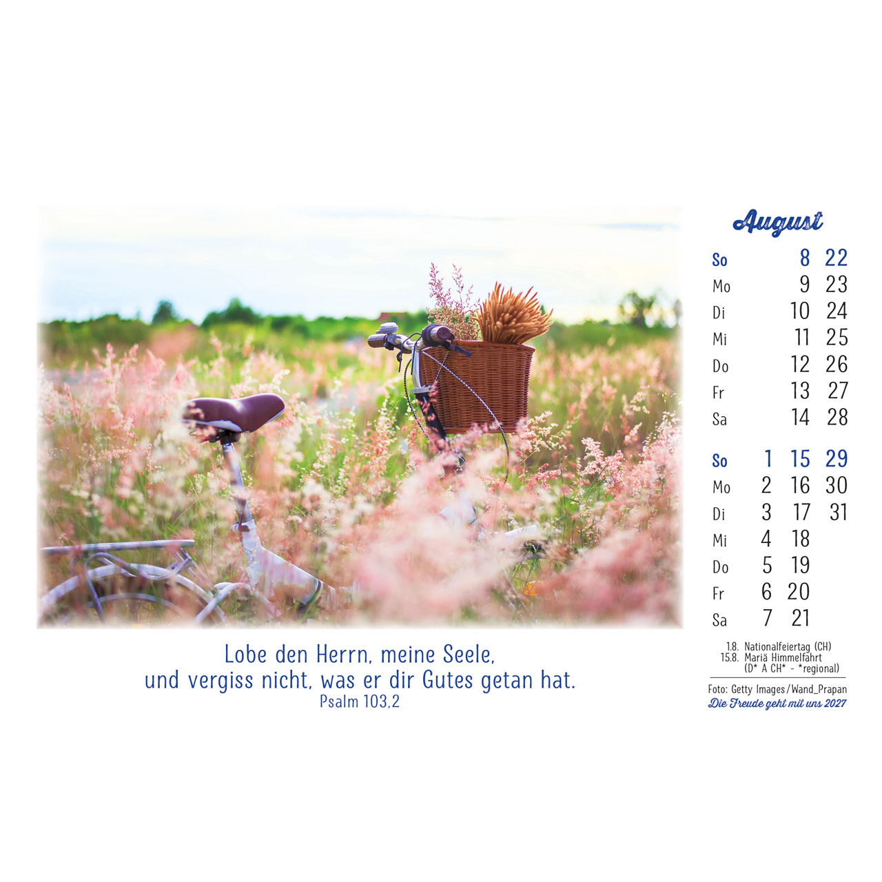 Aufstellkalender - Die Freude geht mit uns 2027