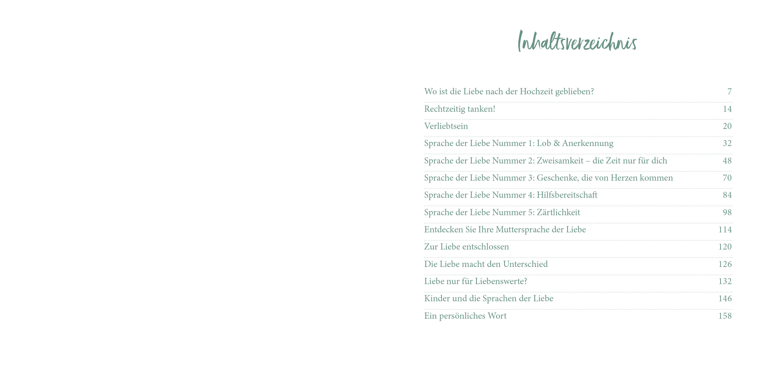 Geschenkbuch - Die 5 Sprachen der Liebe - Blätter