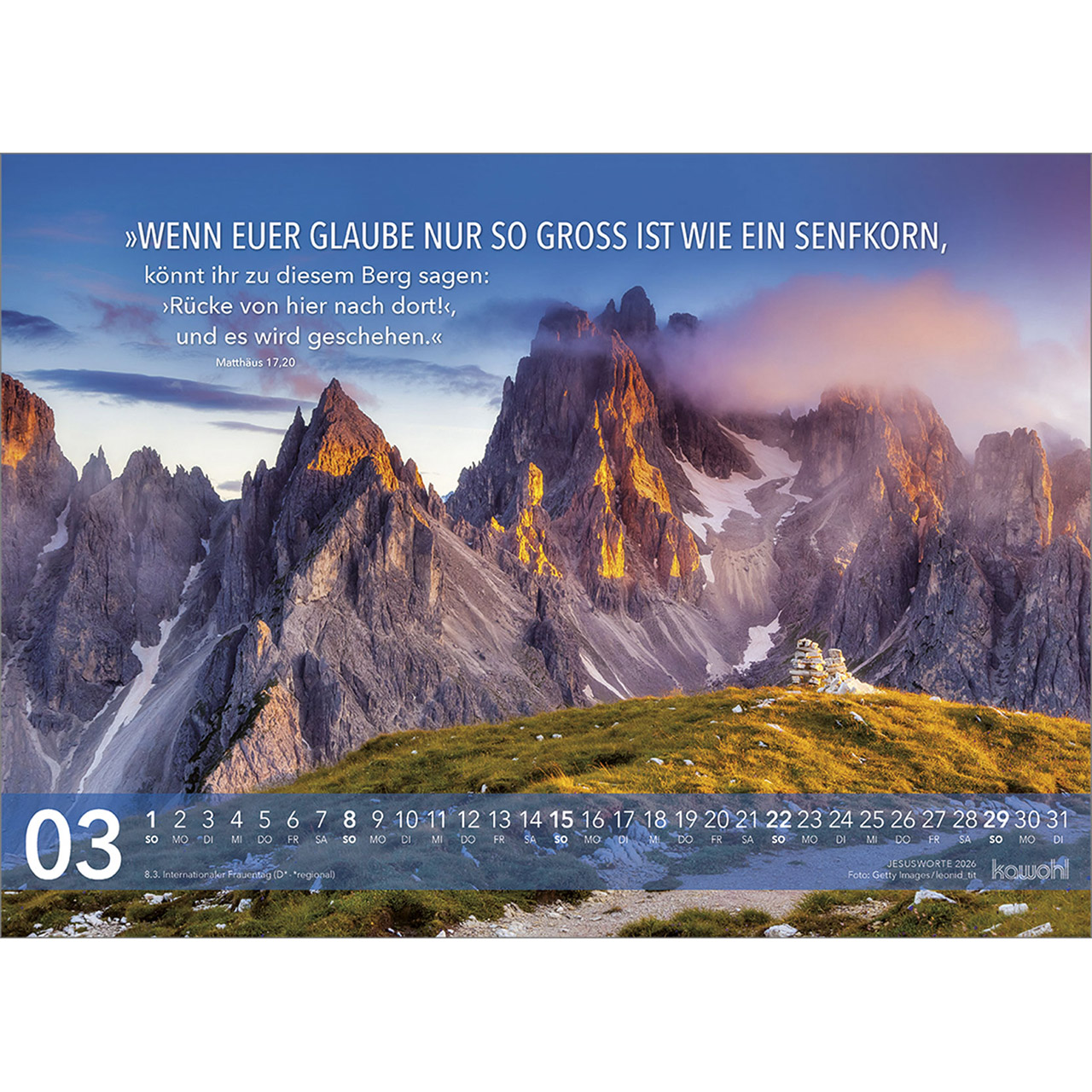 Wandkalender - Jesus Worte 2026