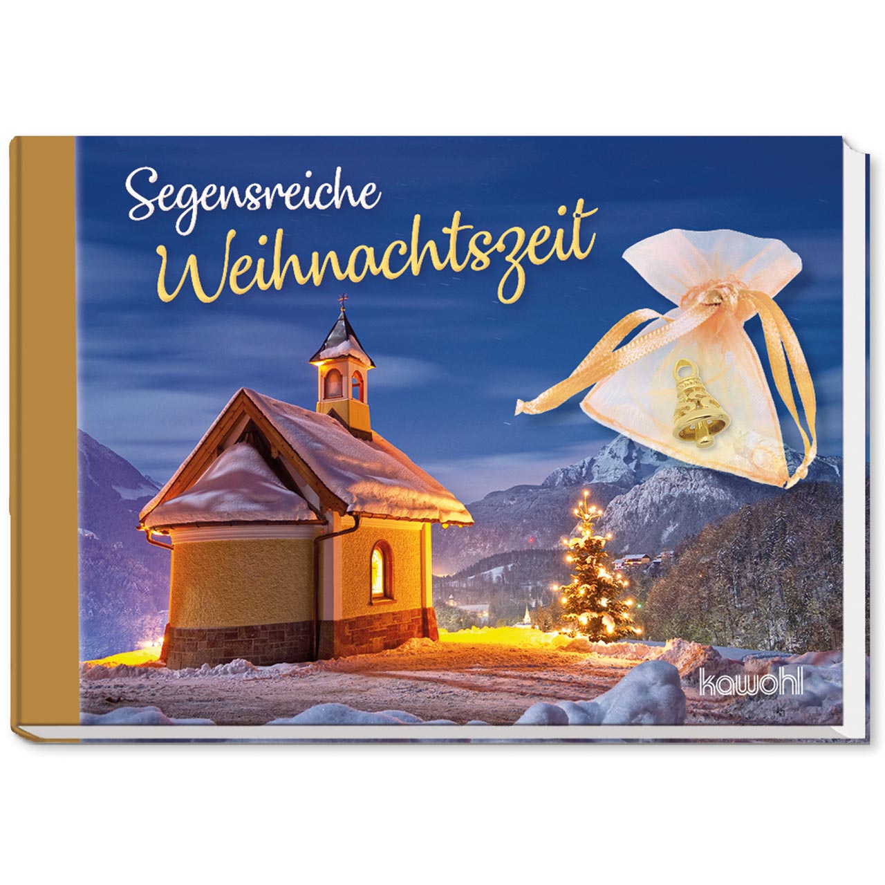 Geschenkbuch - Segensreiche Weihnachtszeit - Kirche Schnee Berge Tannenbaum Weihnachtsbaum