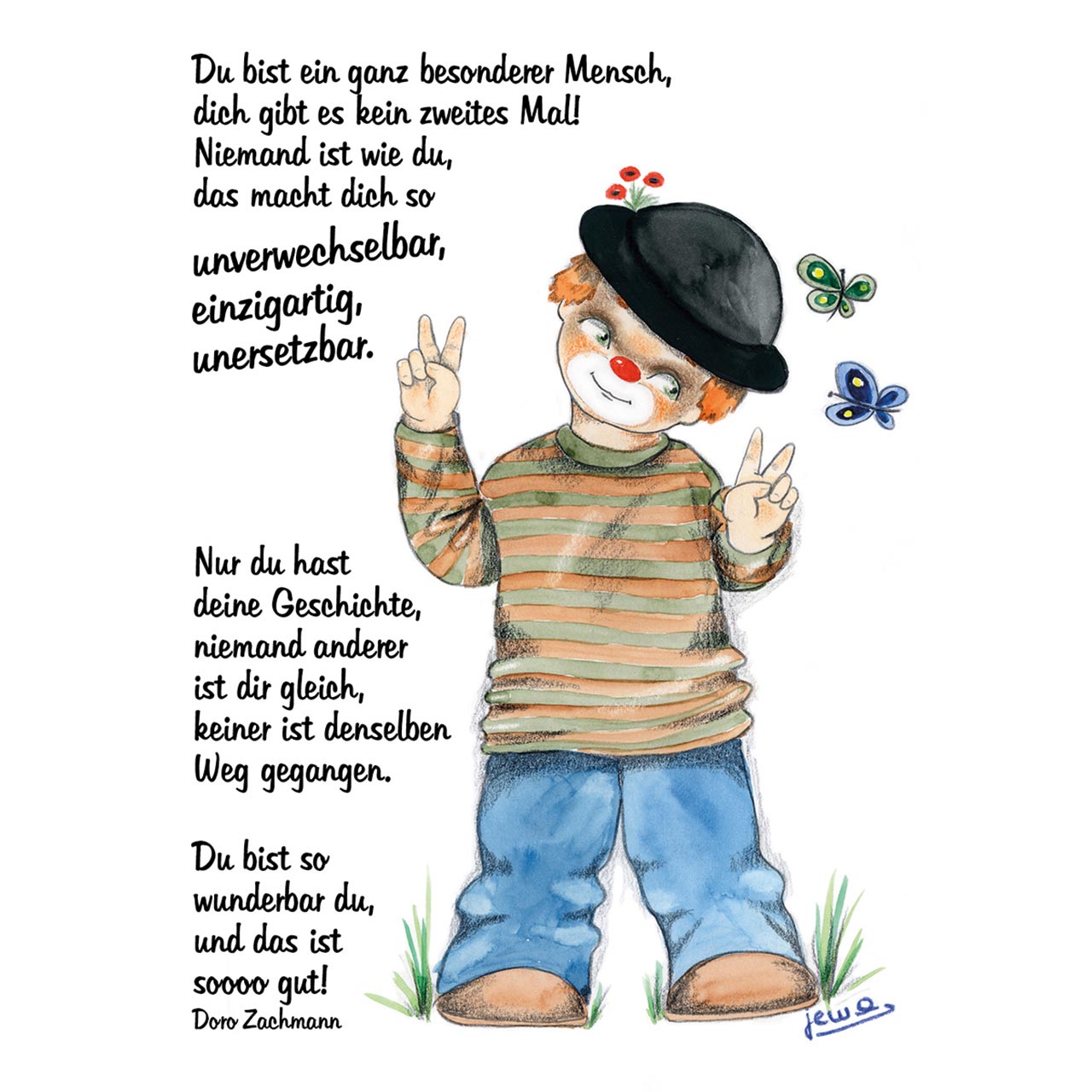 Postkarten-Buch - Viele gute Wünsche für dich! - Clown-Motive