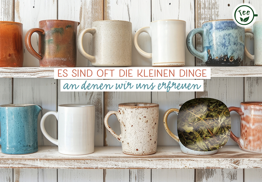 Lebensmittel-Karte - Teekarte 'Es sind oft die kleinen Dinge, an denen wir uns erfreuen'