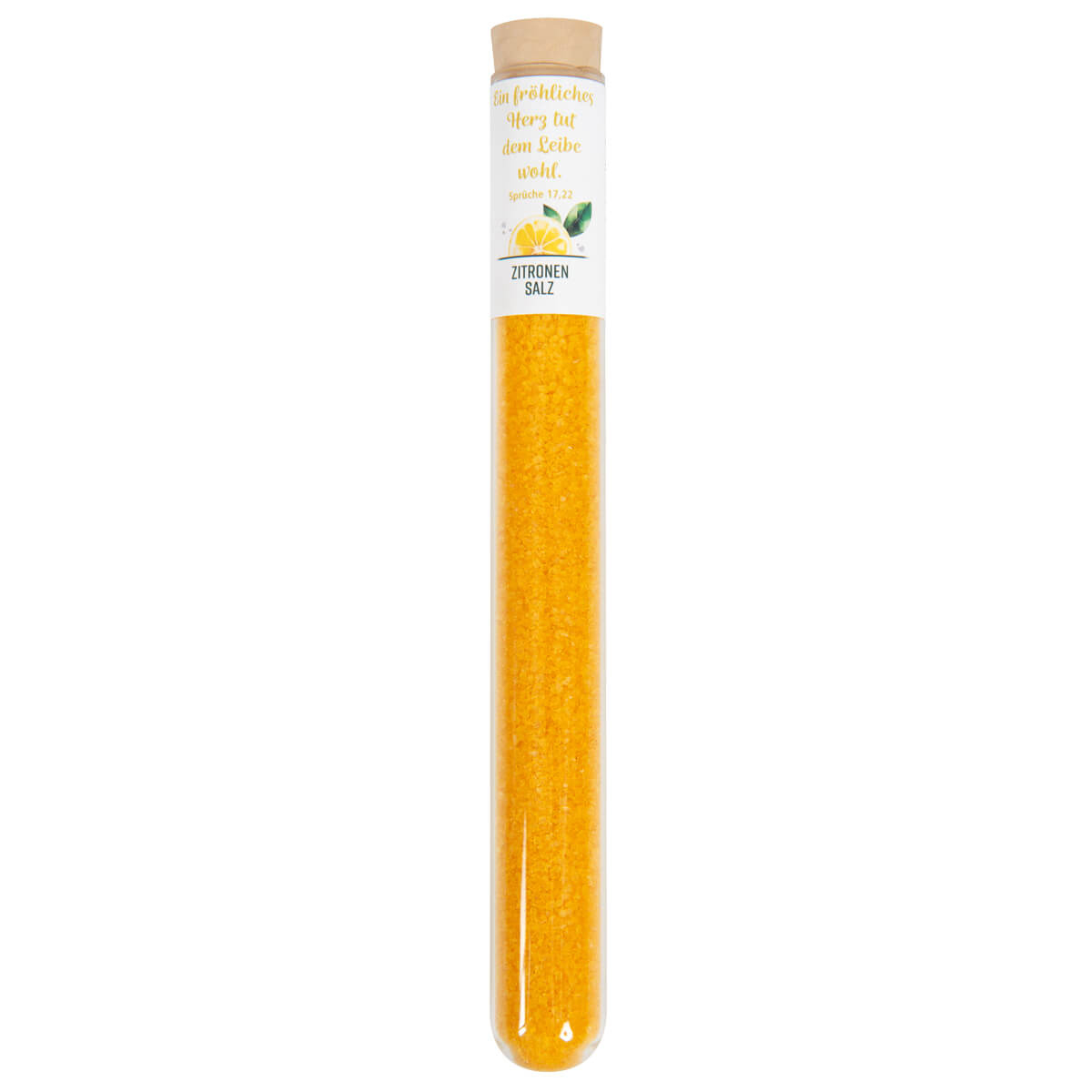 Gewürze & Kräuter - Zitronen-Salz-Gewürz im XL-Glasröhrchen (60 g) - Reagenzglas