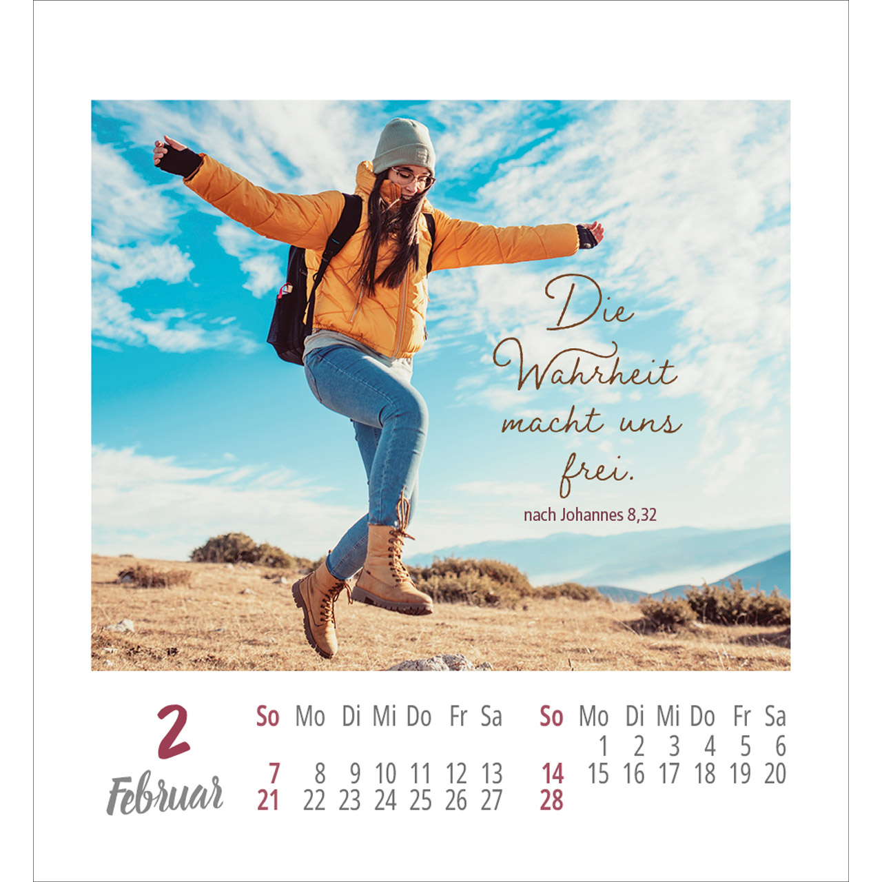 Aufkleberkalender - Frei sein & leben 2027