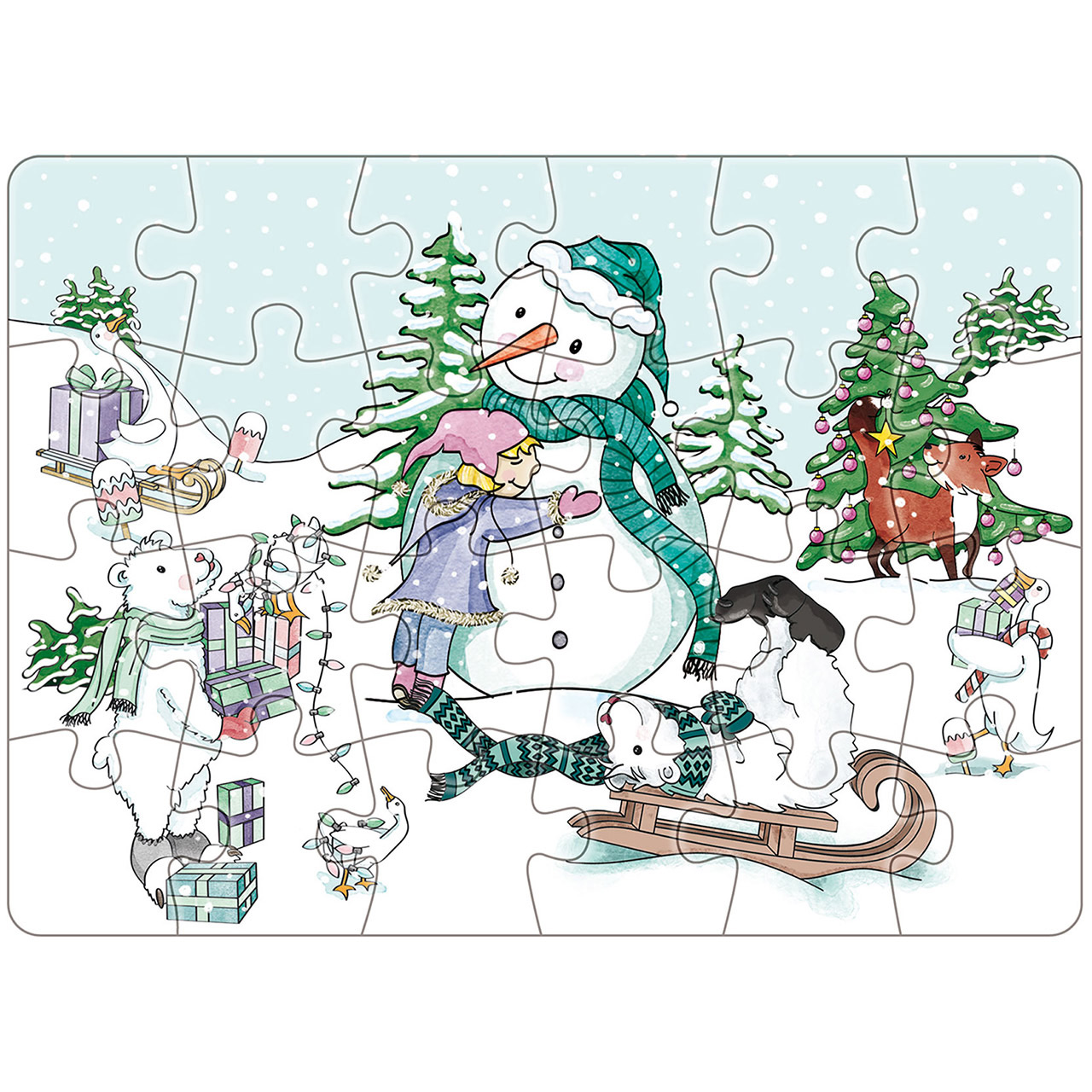 Schneemann - Du bist wundervoll Puzzle - Schneemann - Du bist wundervoll - Schneemann<br />