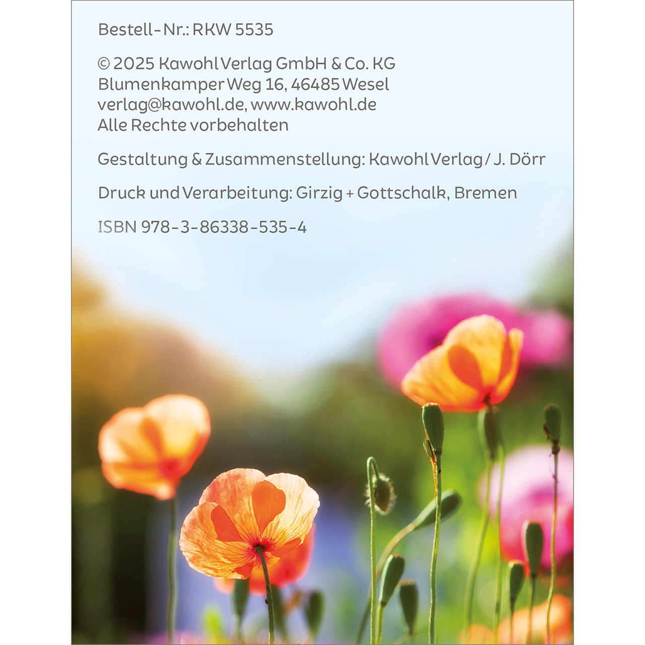 Grußheft - Geh aus, mein Herz, und suche Freud - Klatschmohn Blumenwiese