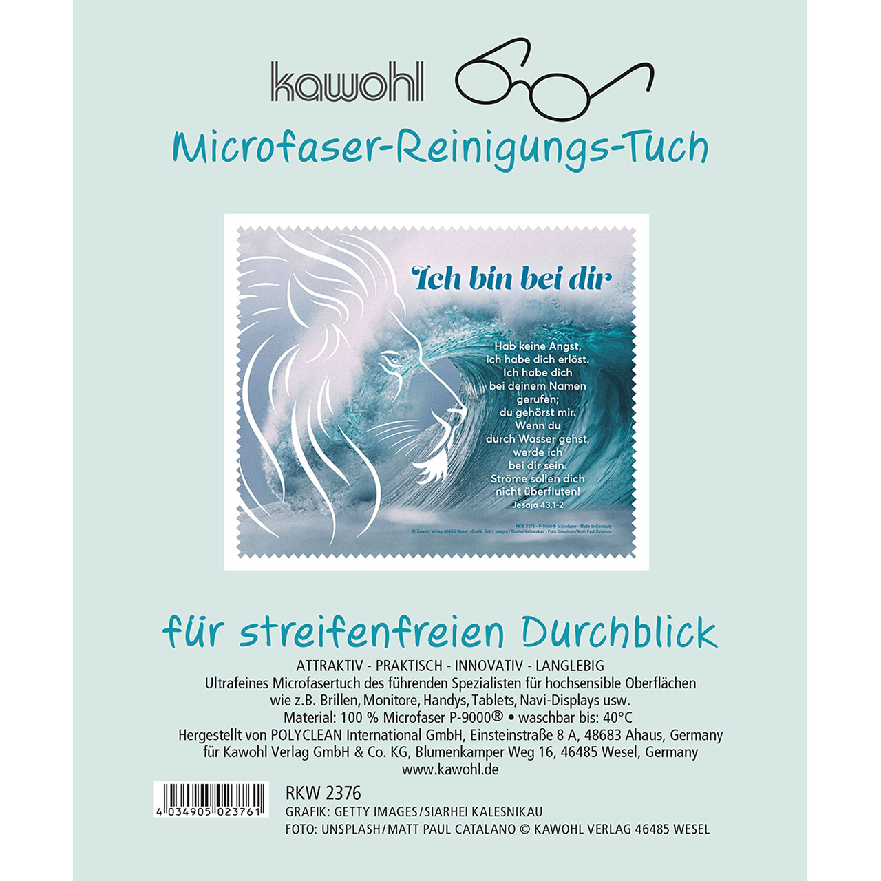 Brillenputztuch - Ich bin bei dir - Löwe