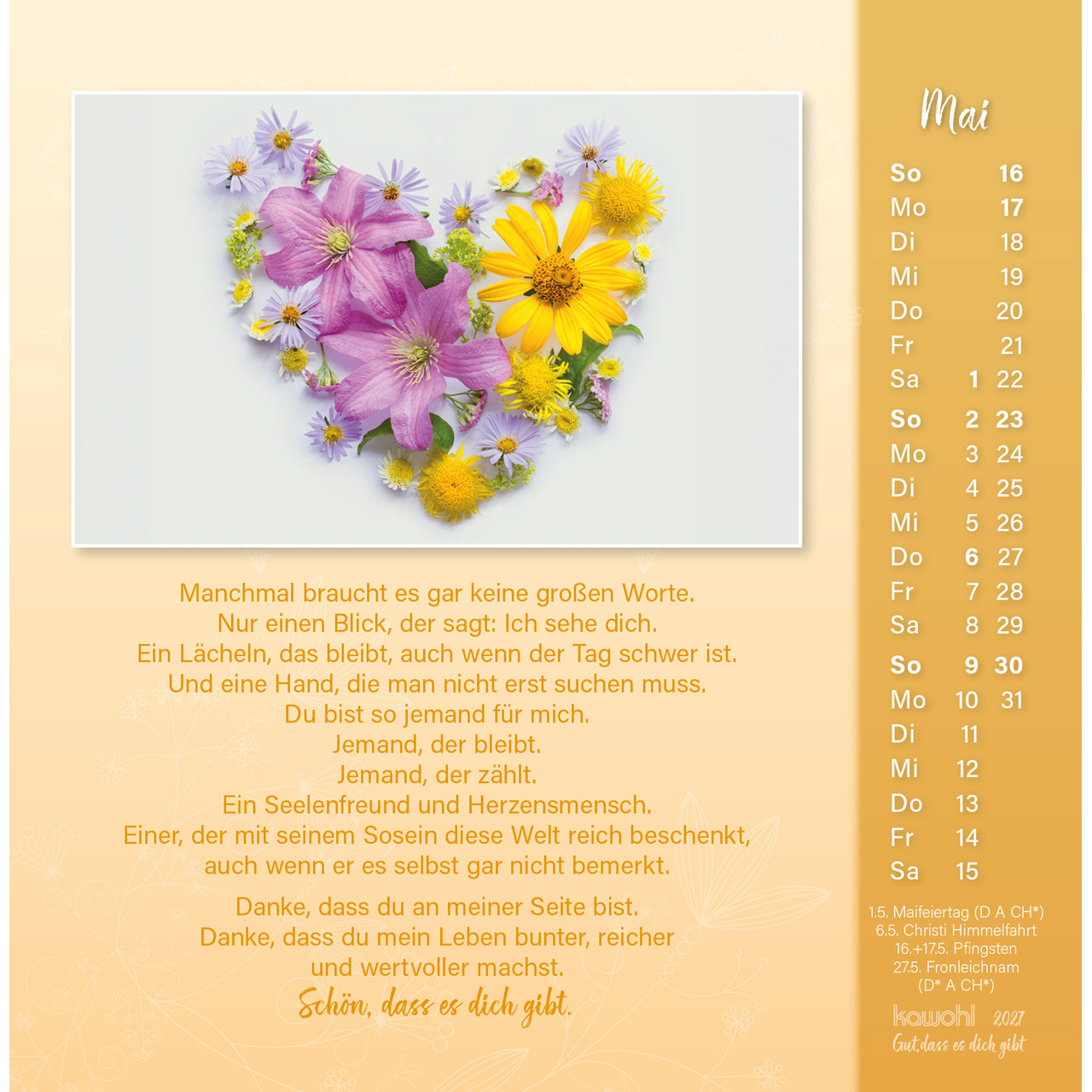Postkartenkalender - Gut, dass es dich gibt 2027