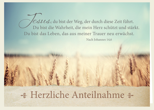 Faltkarte - Faltkarte 'Herzliche Anteilnahme' 1EX