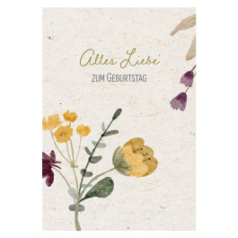 Faltkarte - Faltkarte "Alles Liebe zum Geburtstag" - Blumen
