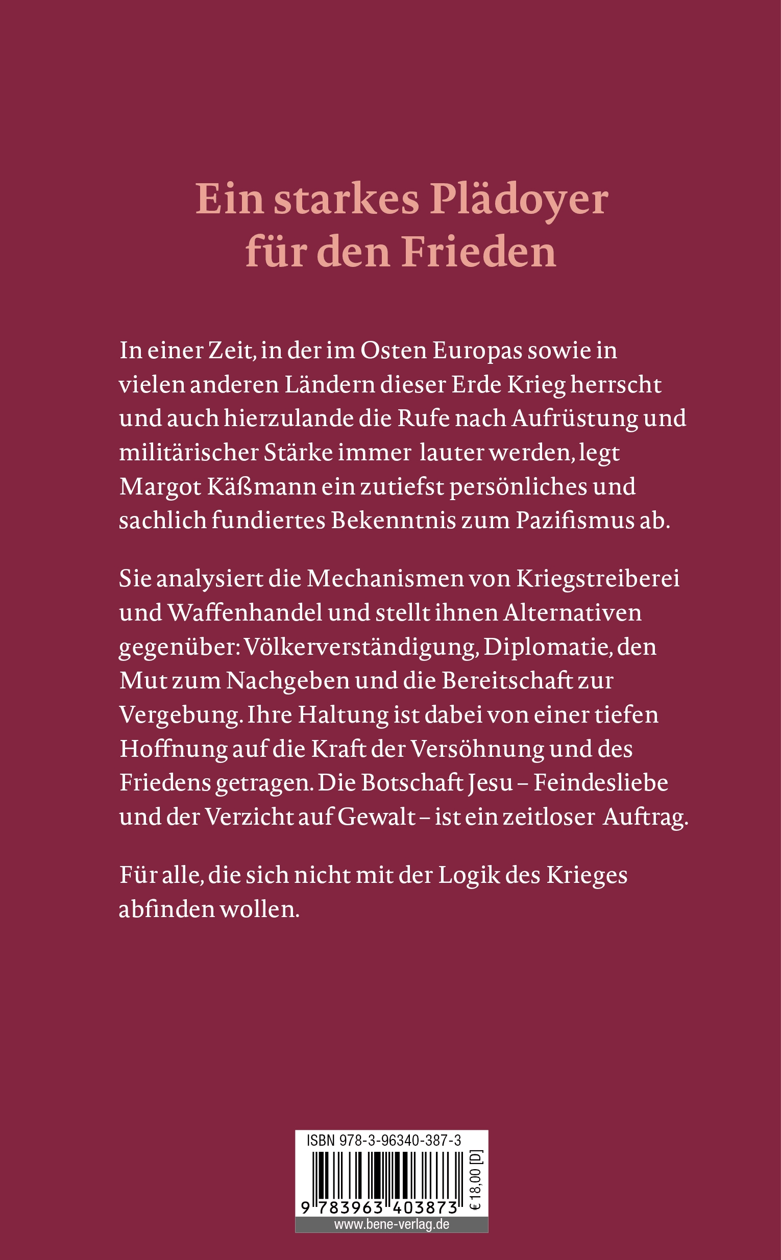 Buch - Warum ich Pazifistin bleibe