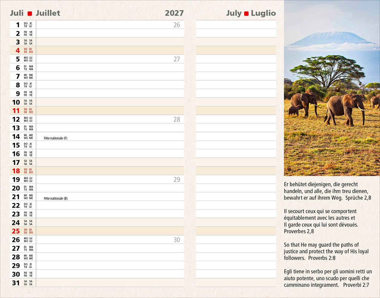 Terminkalender - Agenda 2027