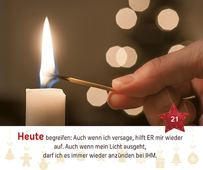Aufstellbuch - Zünde dein Licht an - Krippe Kerze