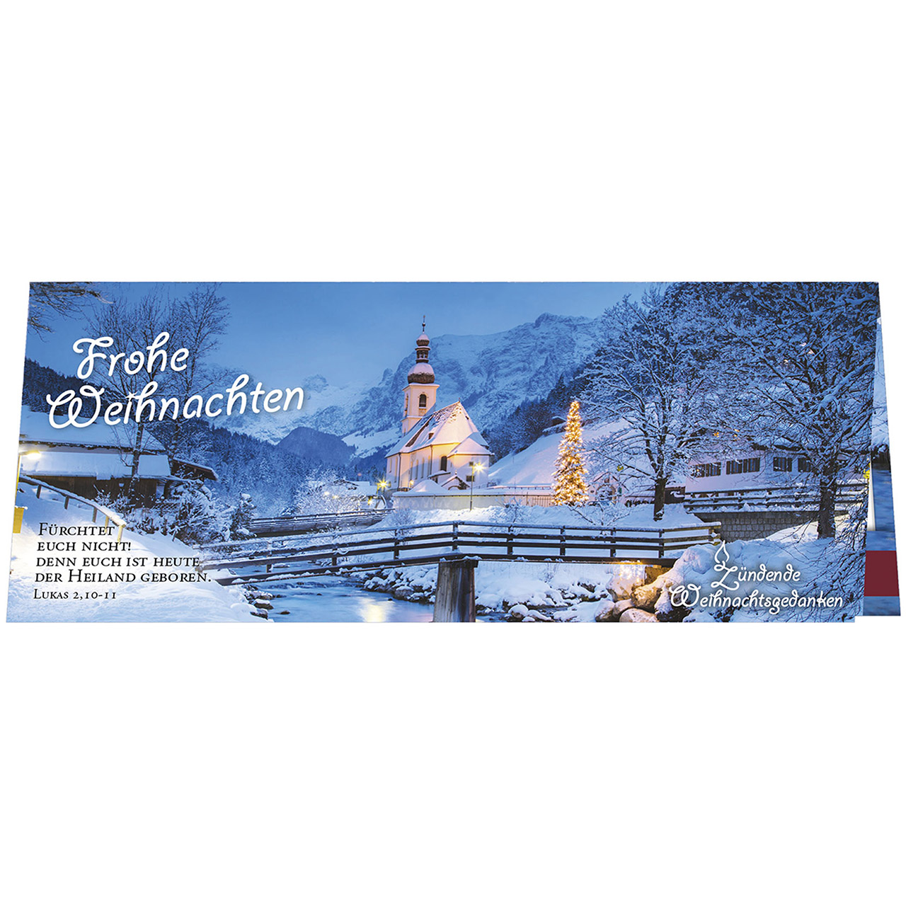 Frohe Weihnachten Streichhölzer - Frohe Weihnachten - Kirche Fluss Schnee Brücke Tannenbaum Lichter