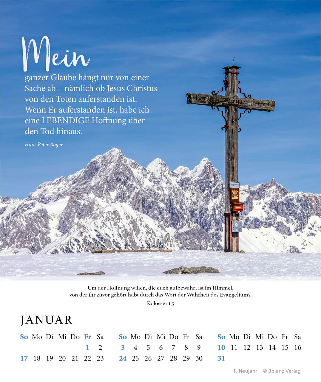 Tischkalender - Fels meiner Stärke 2027