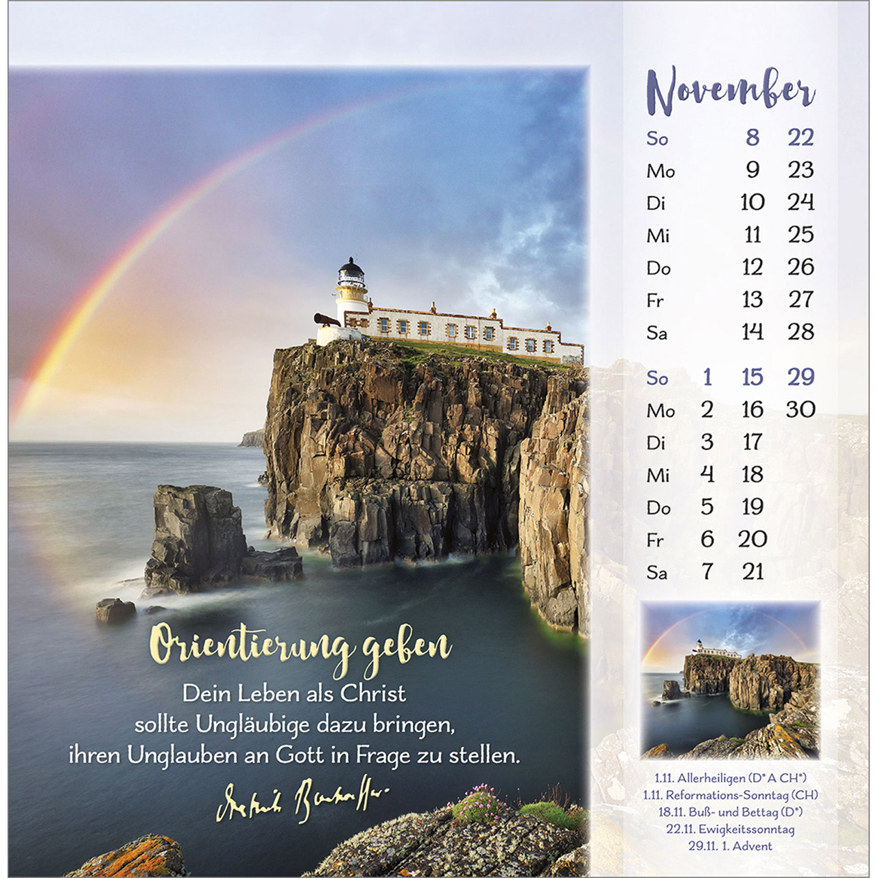 Postkartenkalender - Gott ist für dich 2026