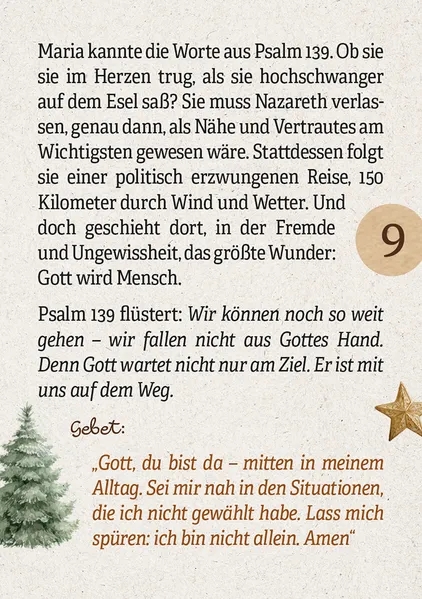 Adventskalender - 24 Herzenswege zur Krippe mit Psalm 139