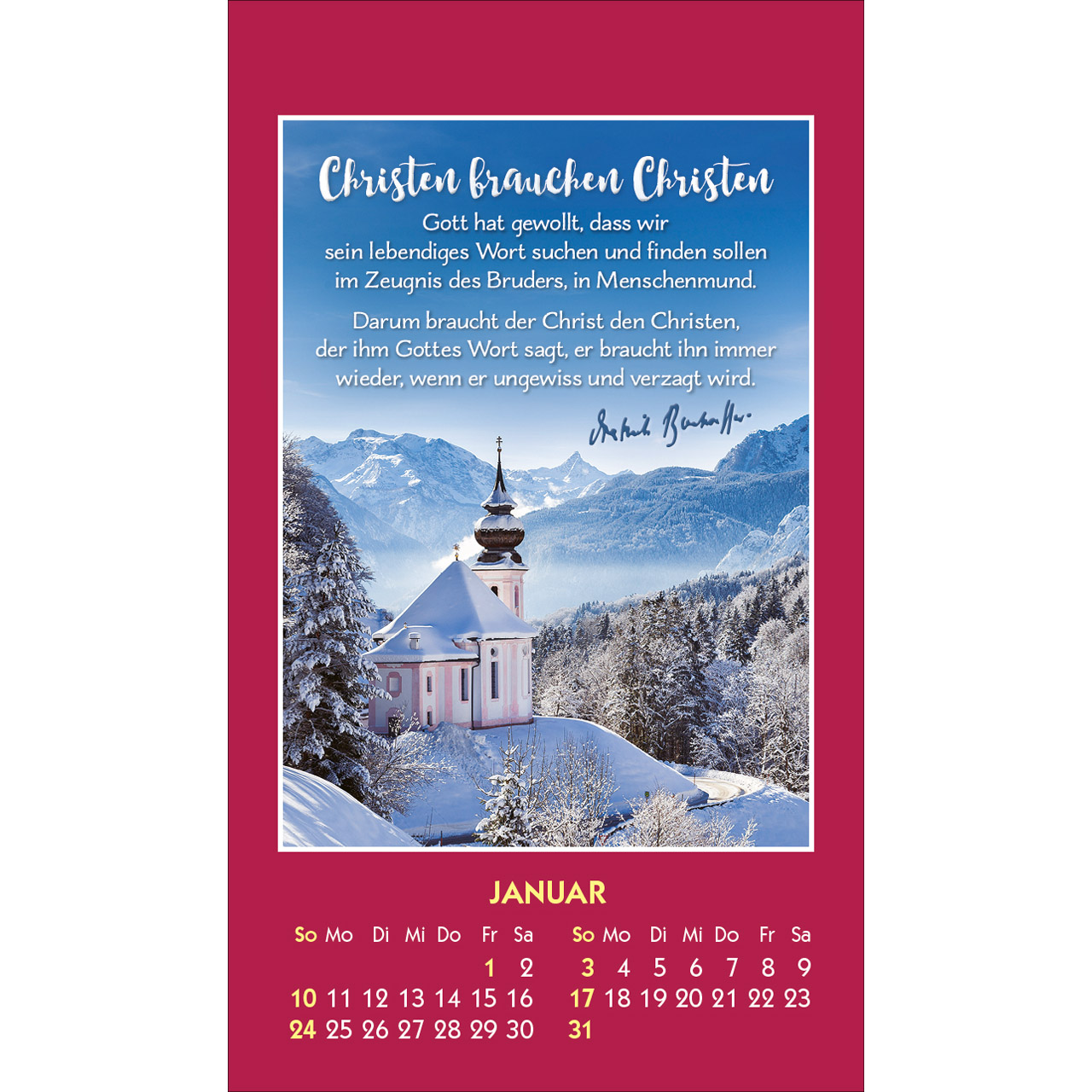 Aufkleberkalender - Gott ist bei dir 2027