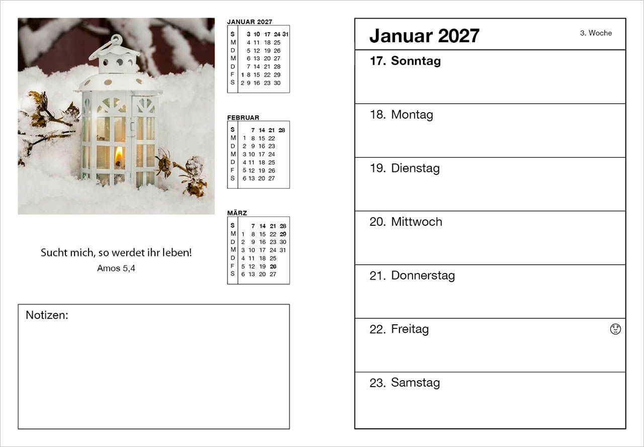 Terminkalender - Farbfoto Agenda 2027