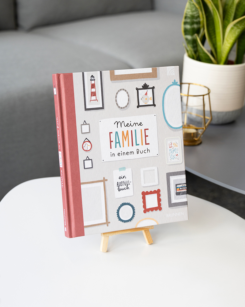 Buch - Meine Familie in einem Buch - Bilderrahmen Leuchturm Spiegel Fisch