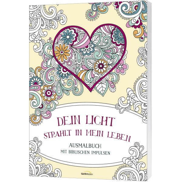 Buch - Dein Licht strahlt in mein Leben - Herz Blumen Blätter Muster