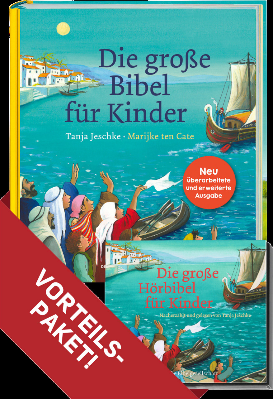 Paket-Angebot - Die große Bibel für Kinder. Kombipaket (Buch + Hörbuch) - Menschen Meer Boot Häuser