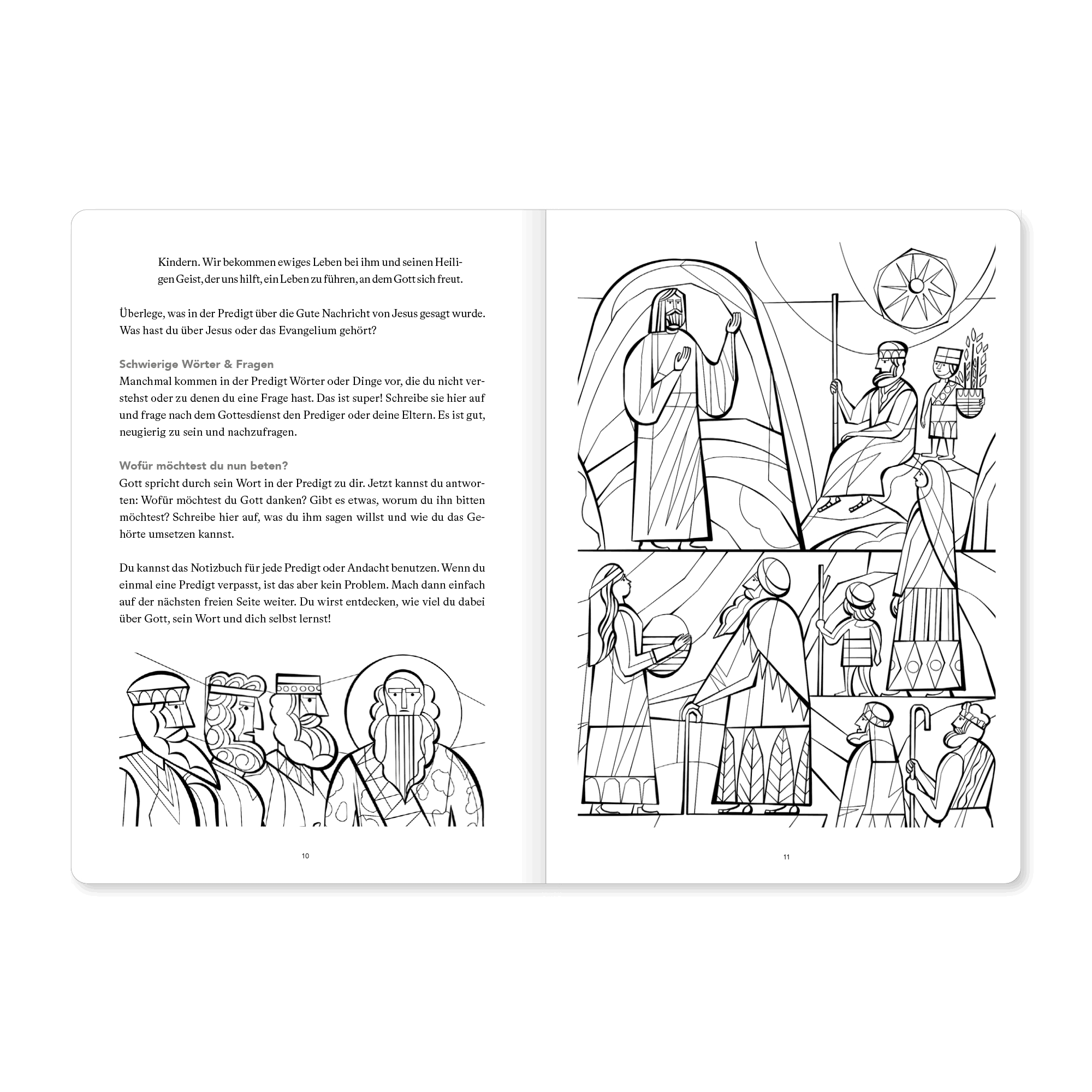 Buch - Predigt-Notizbuch für Kinder