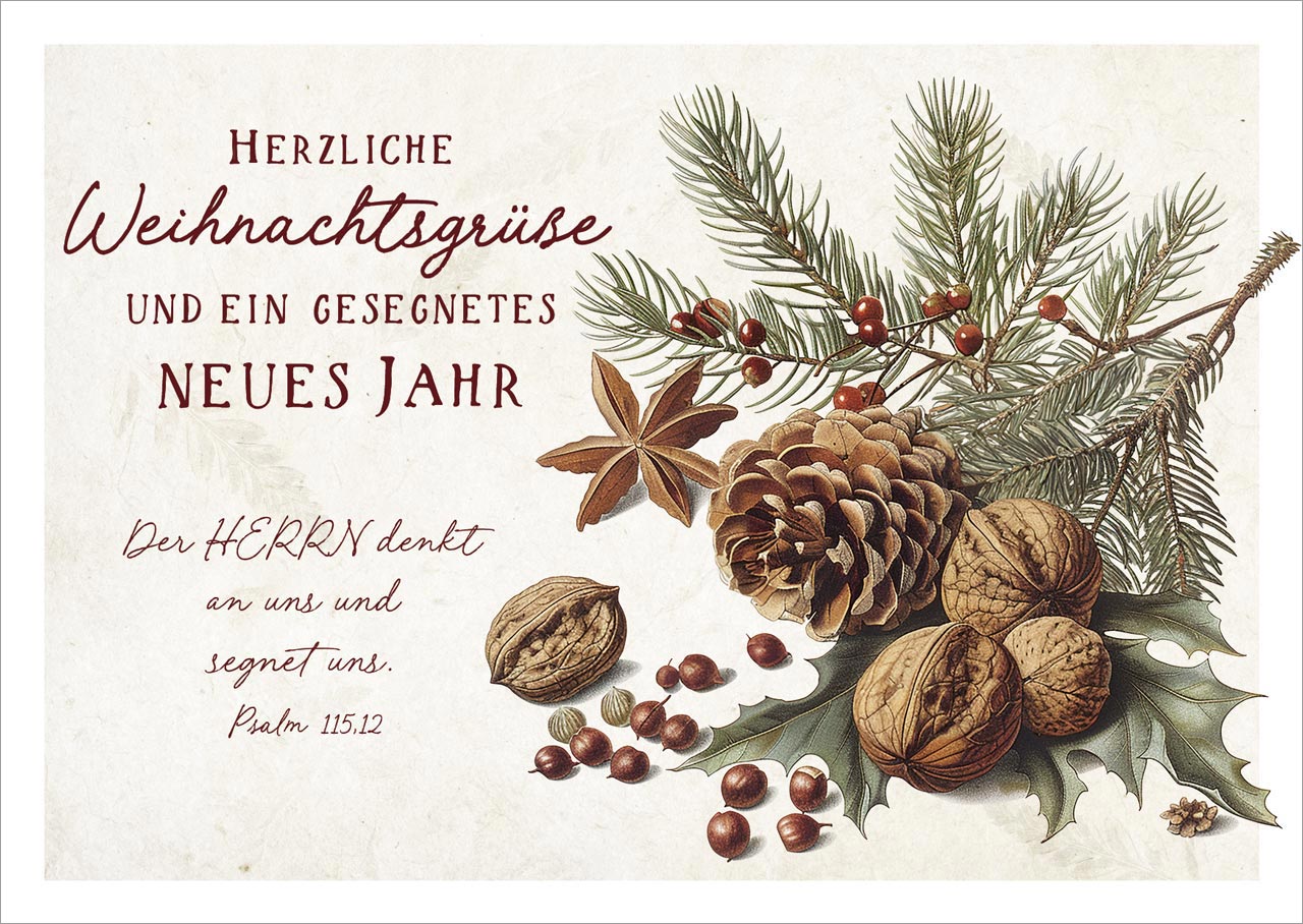 Postkarten - Postkarte Weihnachtsgrüße 12 Ex.