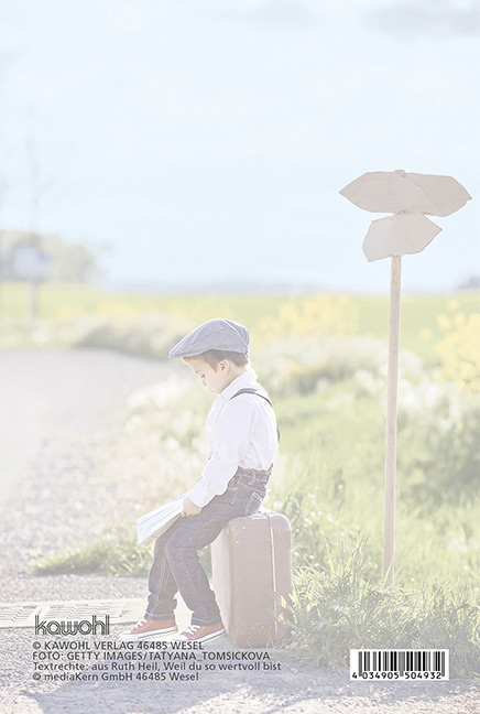 Faltkarte - Geh deinen Weg - Kind Koffer Wegweiser