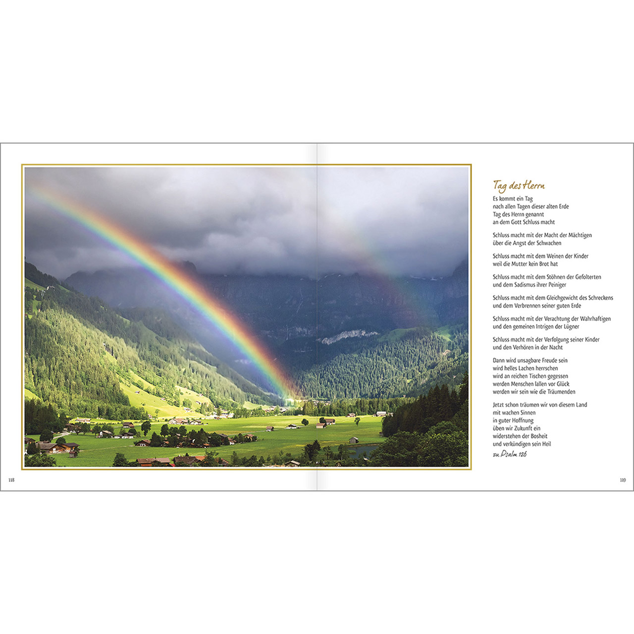 Geschenkbuch - Nach dem Dunkel kommt ein neuer Morgen - Sonnenaufgang See Berge Spiegelung