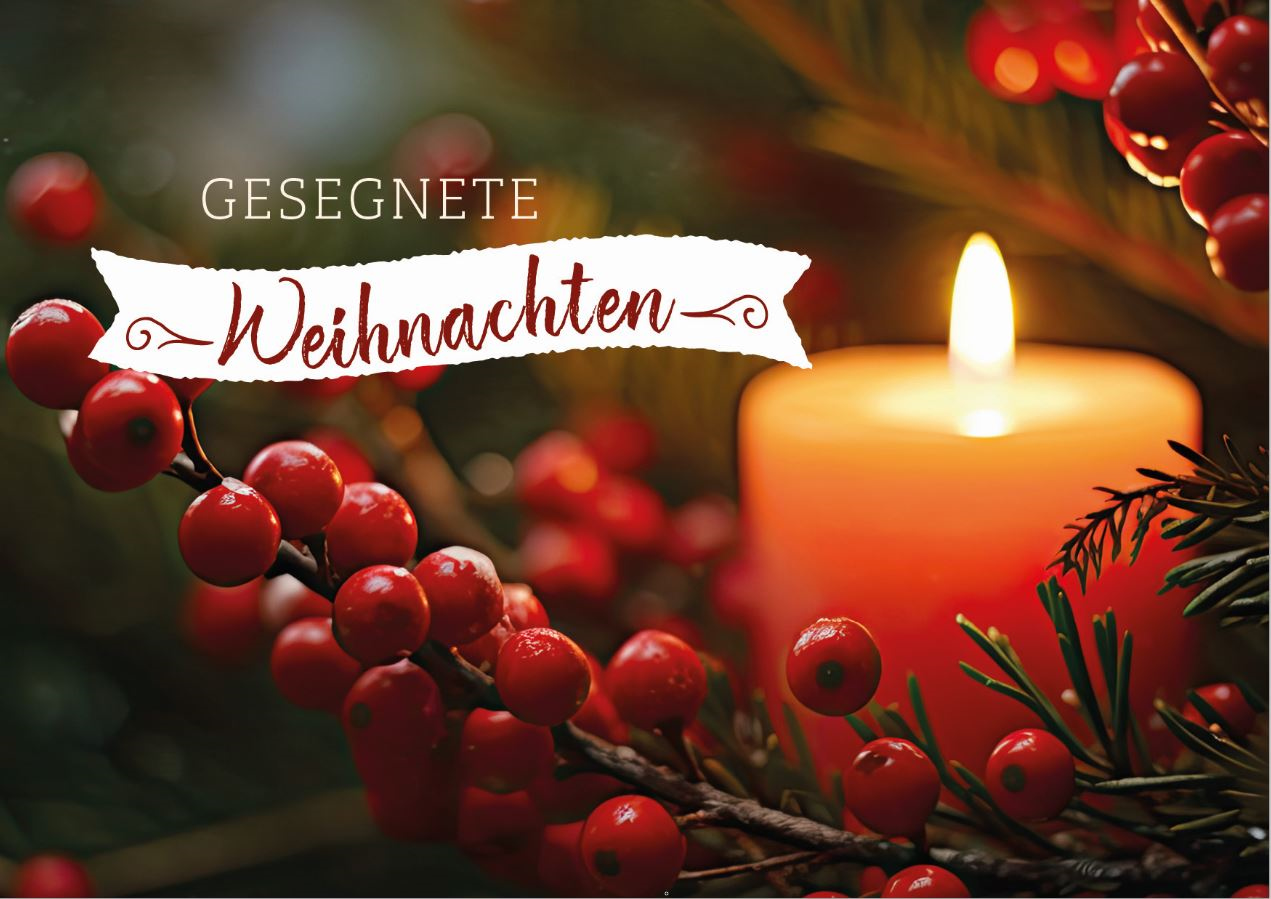 Faltkarte - Faltkarte 'Gesegnete Weihnachten'
