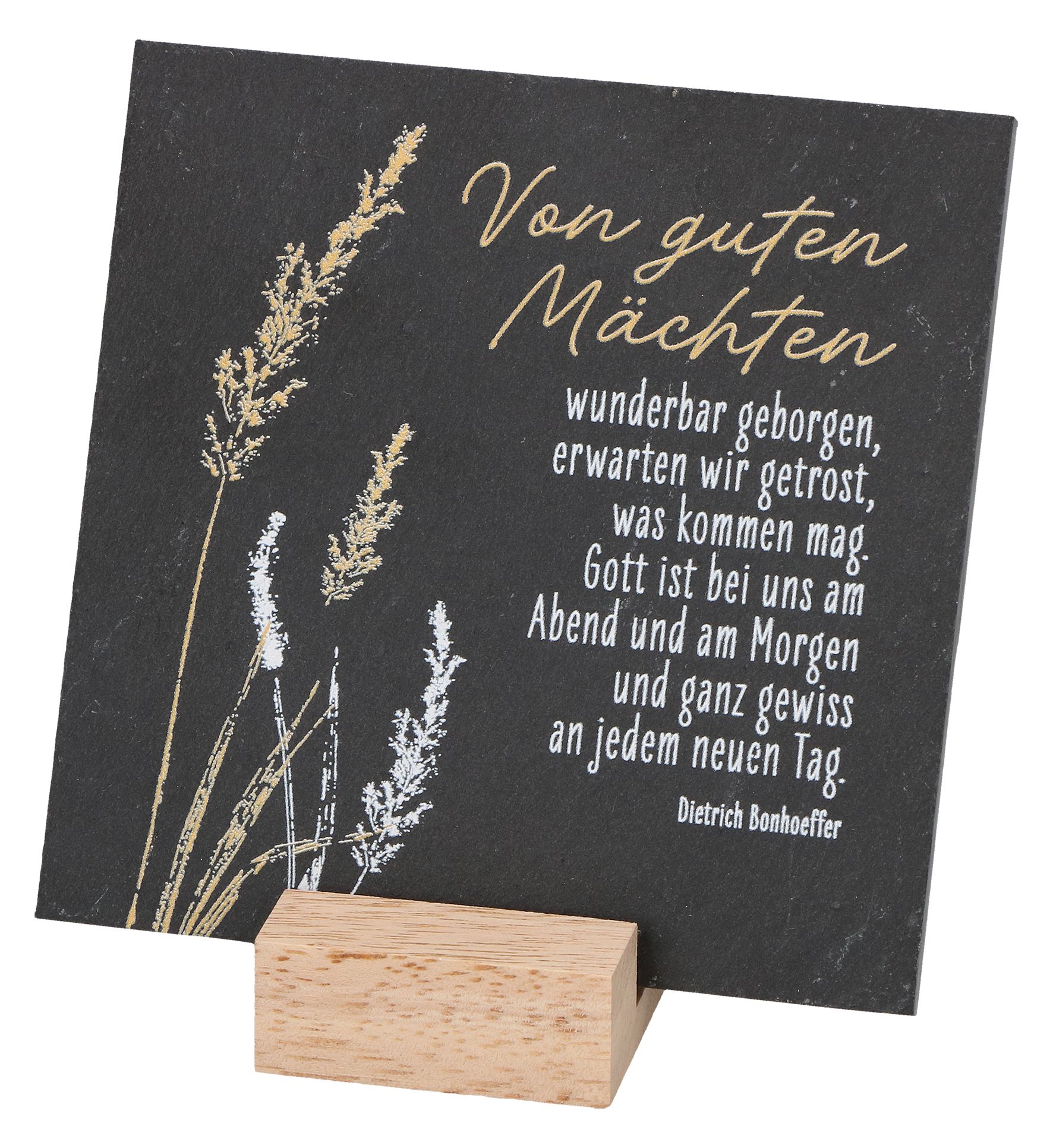 Dekoration - Schiefer-Tafel "Von guten Mächten"