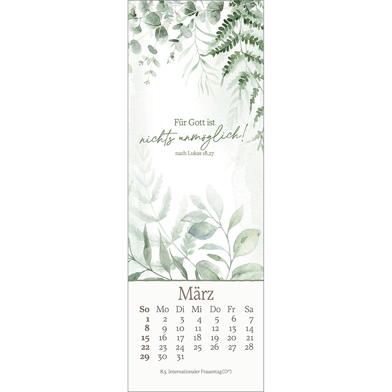 Lesezeichenkalender - Vor dich leg ich, was mich bewegt 2026