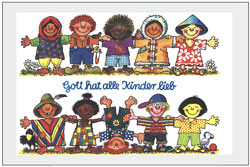 Fensterbild: Gott hat alle Kinder lieb