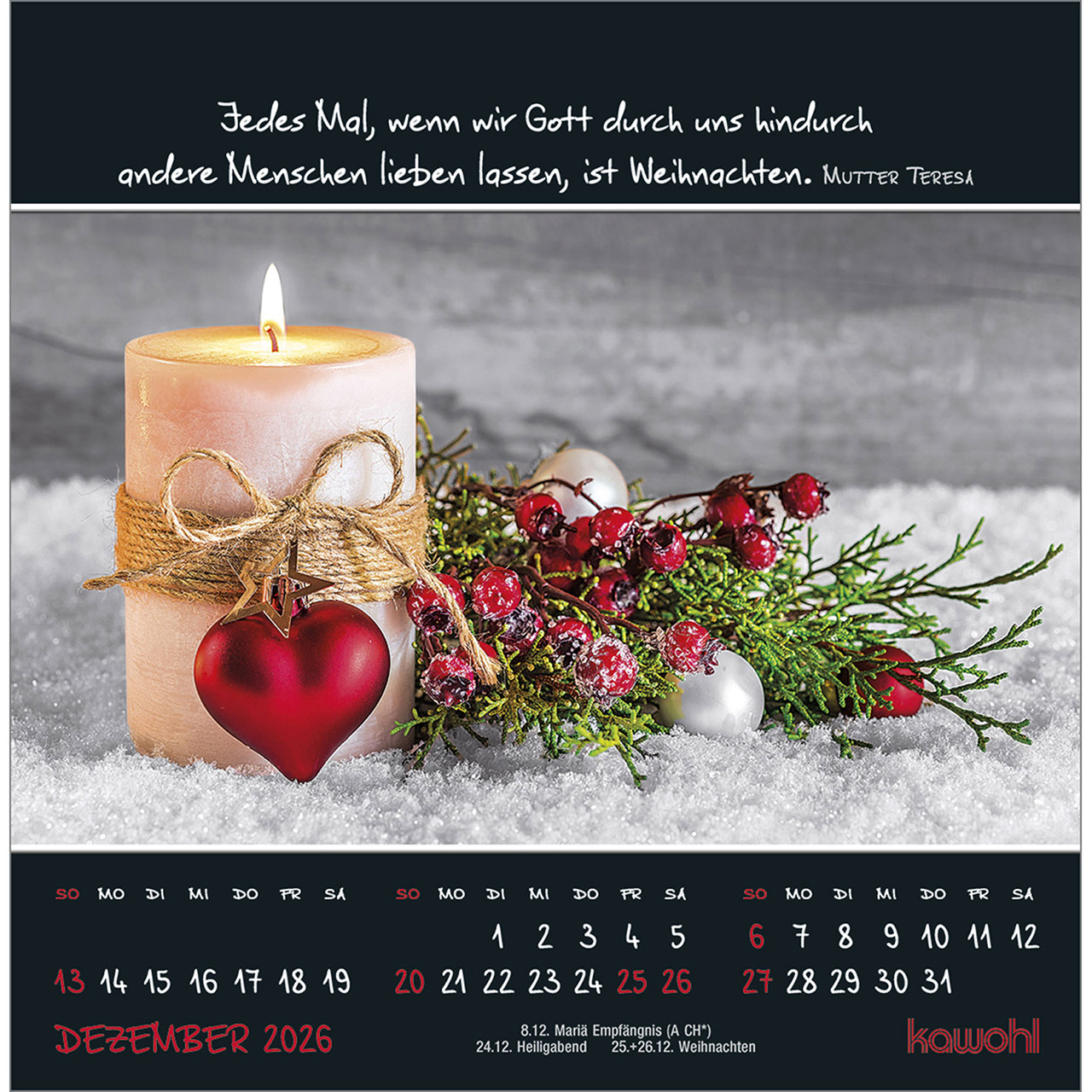 Postkartenkalender - Kleine Wunder sehen 2026