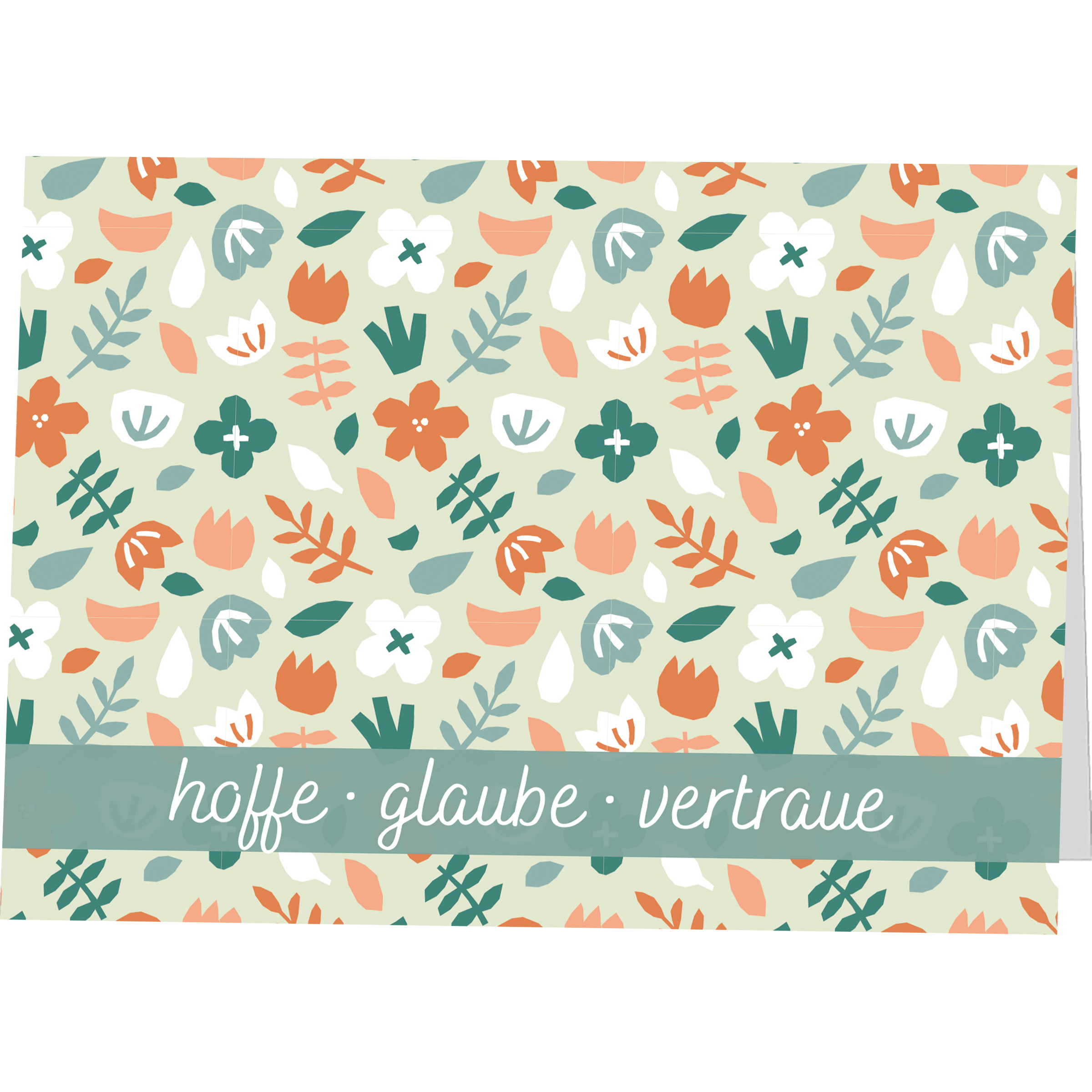 Faltkarte - Faltkarte 'hoffe - glaube - vertraue'