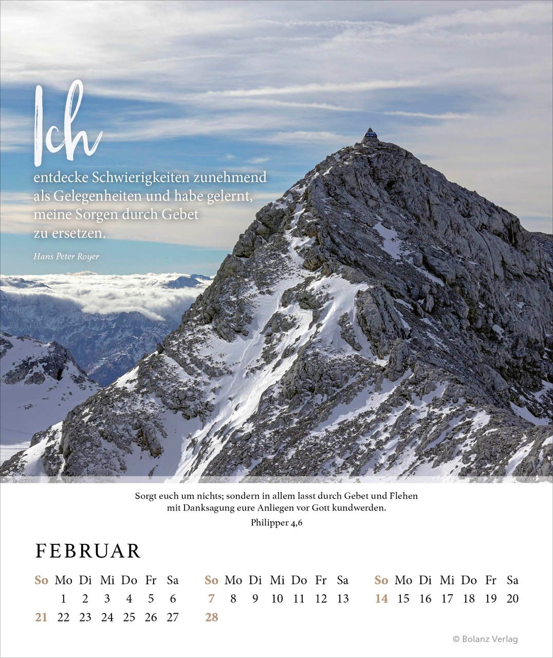 Tischkalender - Fels meiner Stärke 2027