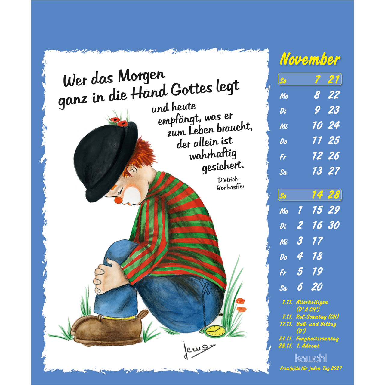 Postkartenkalender - Freu(n)de für jeden Tag 2027
